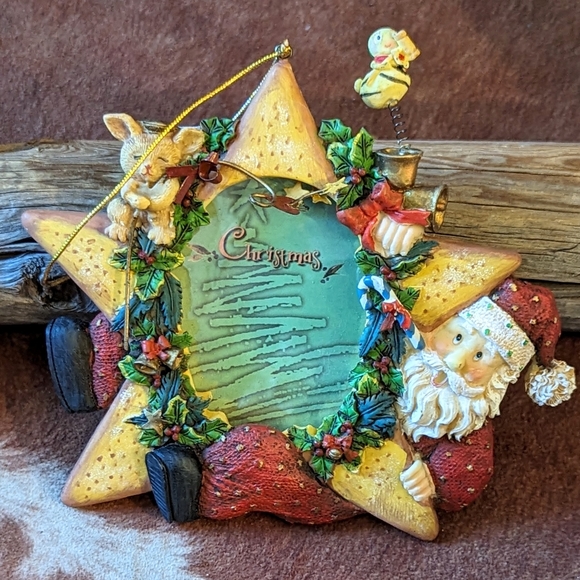 Vintage Two's Company Picture Frame/Ornament Santa Star - Picture 9 of 9